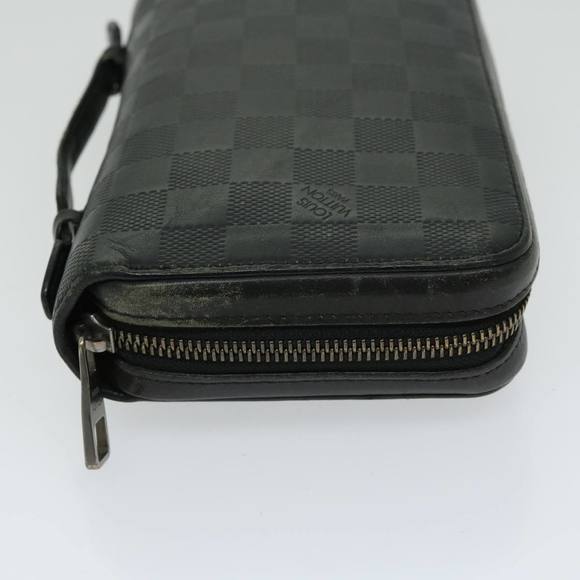 LOUIS VUITTON Damier Infini  Zippy XL Travel Case Black onyx N61254 Auth 67136 - Picture 4 of 16